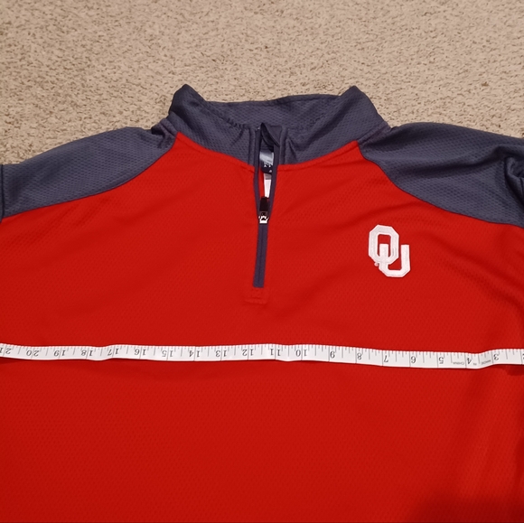Oklahoma Sooners 1/4 Zip Pullover Mens XL - Picture 4 of 8
